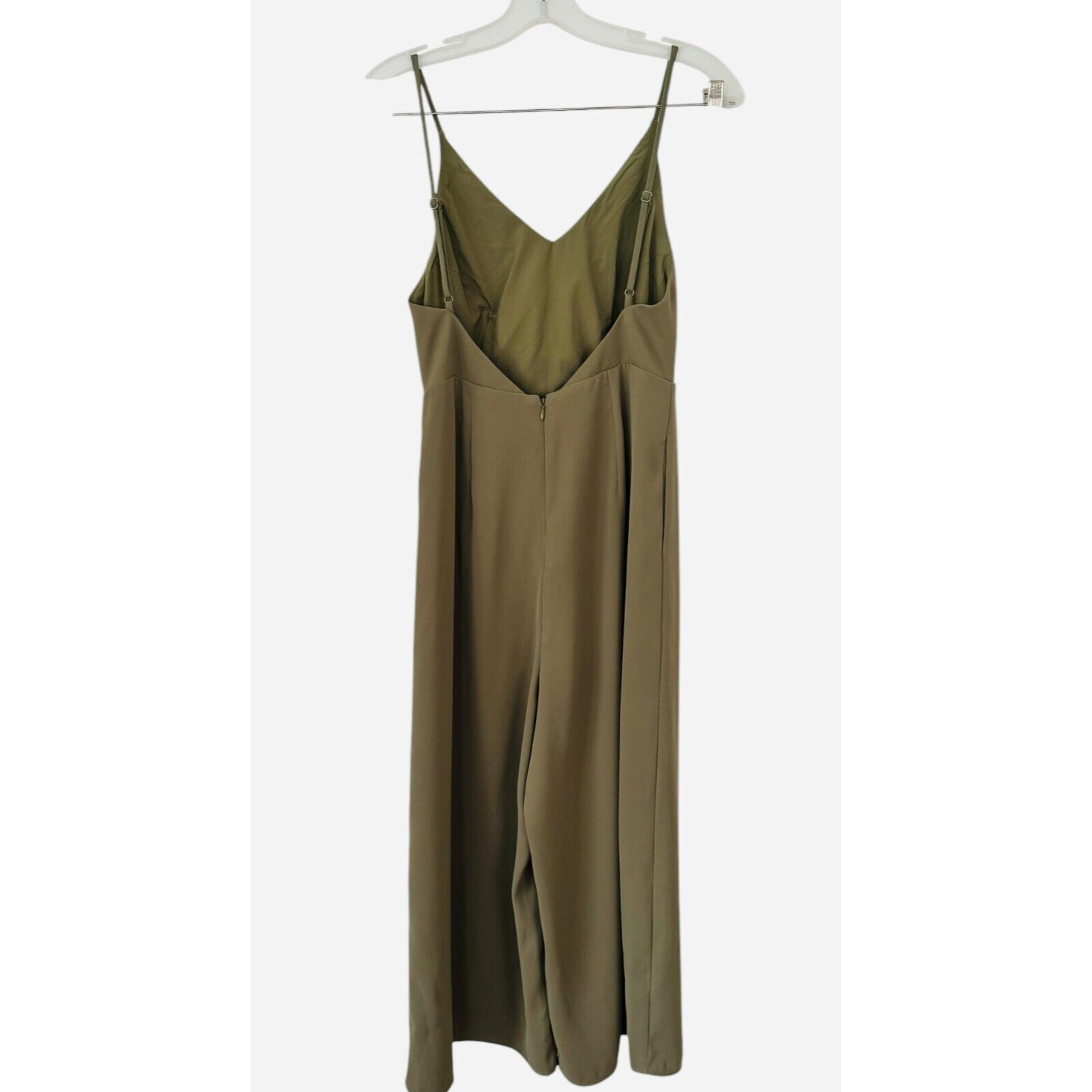 Love Bonito Wm 6 Padded Olive (079) Spagetti String Crop Wide Leg Jumpsuit Nwt — image 4 of 7